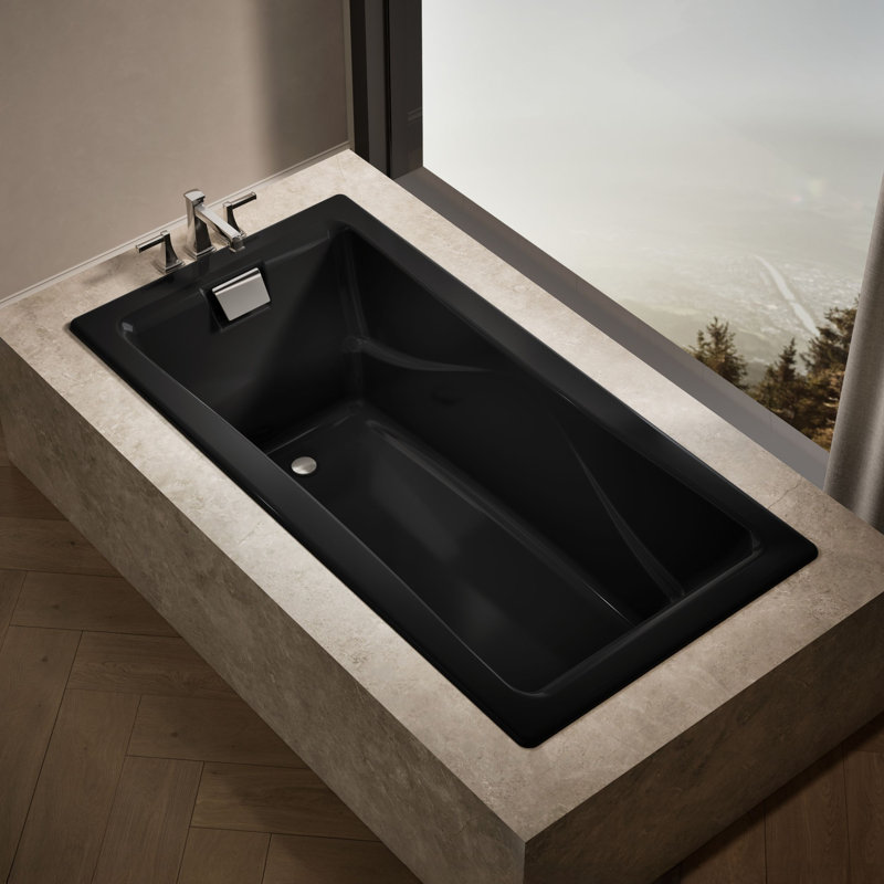 Baignoire de trempage 72 po. X 36 po. Tea-for-Two®, Black Black™