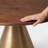 Modern Gold 54" Round Dining Table with Elegant Pedestal Base