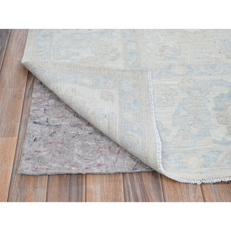 Tapis oriental rectangulaire en laine noué à la main 7 pi 9 po x 9 pi 10 po - MOA102929