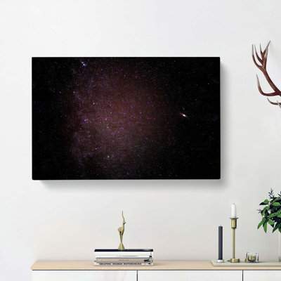 Starry Sky In Pink In Abstract - Wrapped Canvas