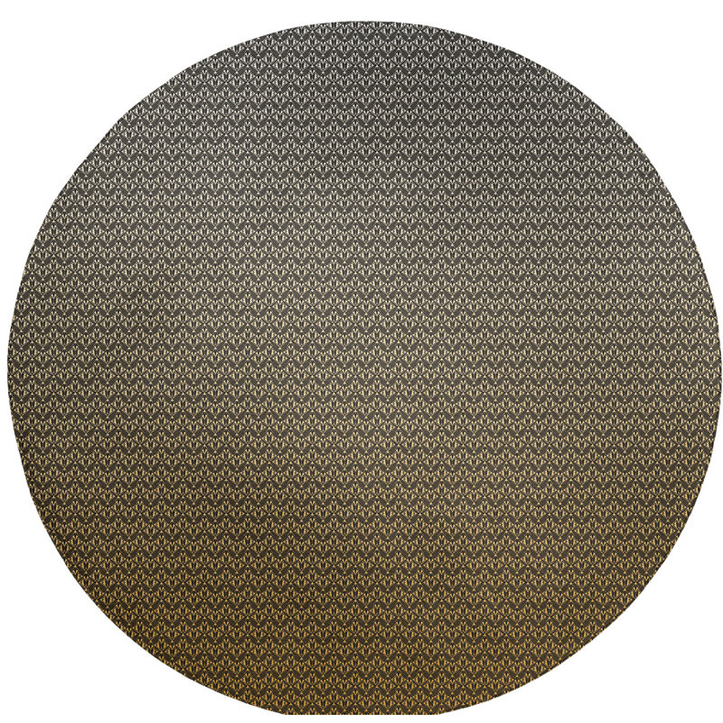 Tapis classic art déco gold area, Rond 5 pi