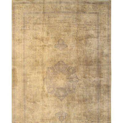 Turkish Wool Area Rug in Ivory