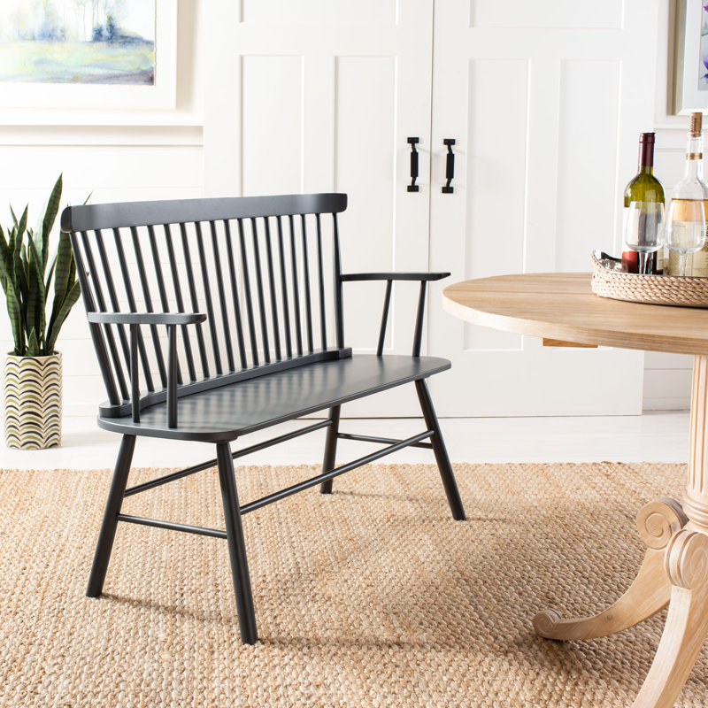 Solid Wood Bench, Grey