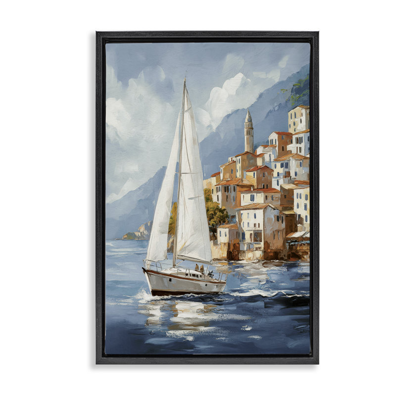 Voilier par Coastal Port, art mural sur toile flottante, design par Raymond Powers, H 31 po x l 21 po