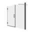 72.01'' W 0.39'' H Reversible Shower Enclosure