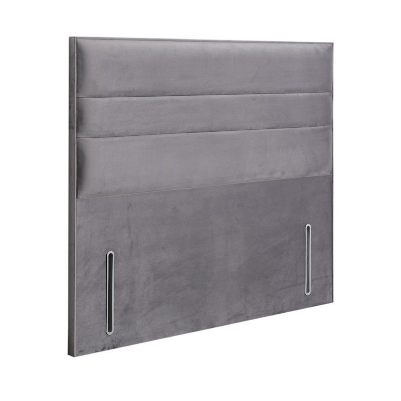 Naples Floor Standing Headboard, Steel, Velvet, Single (3')