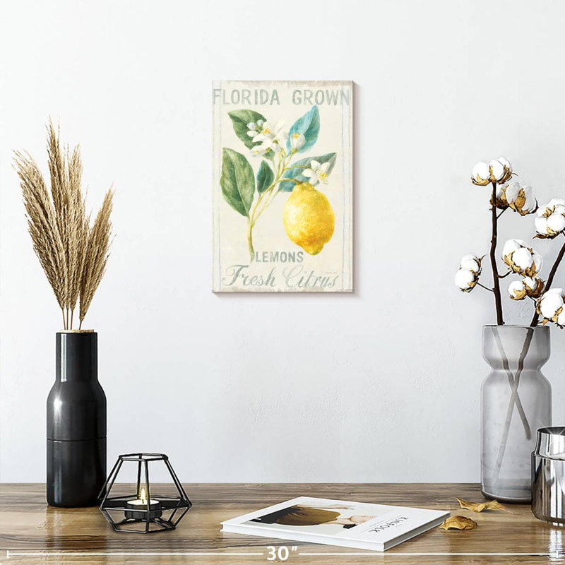 Kema Floursack Lemon I Wall Sign, 12" H x 8" W