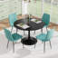 Ensemble 5 pièces de table et chaises de salle à manger style Mid-Century-907913986-907913997