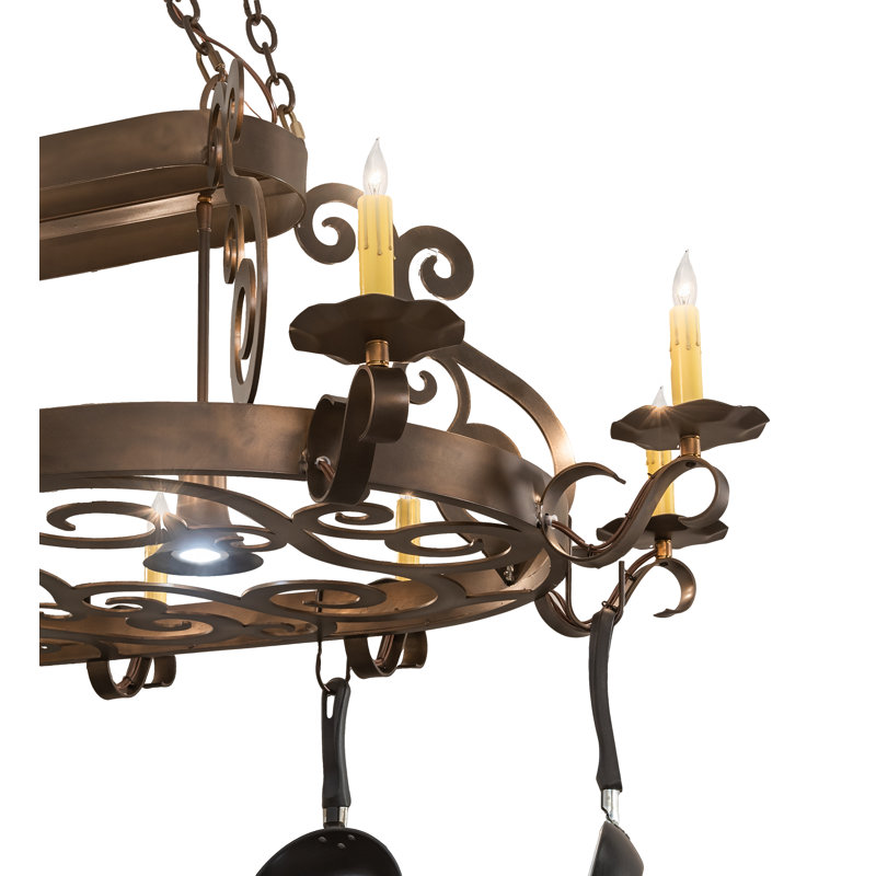 63" Long Neo 15 Light Pot Rack