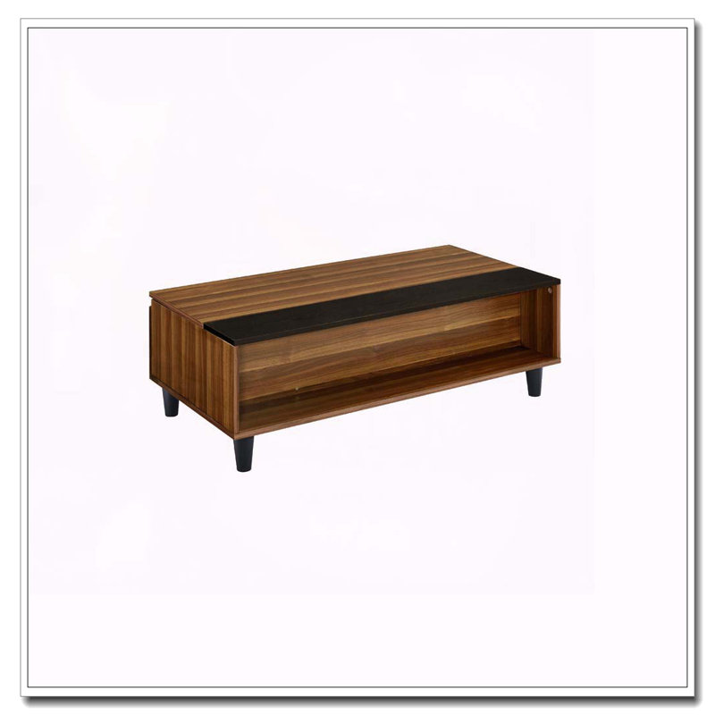 Table basse noyer et noir