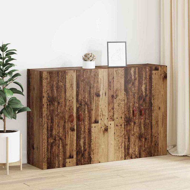 Wall Mounted Cabinets Storage Cabinet Cupboard Display Cabinet, Old Wood