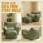 Oversized Adult Bean Bag Chair - High-Resilience Shredded Foam Ergonomic Lazy Sofa with Ottoman for Living Room Bedroom Dorm-953762005