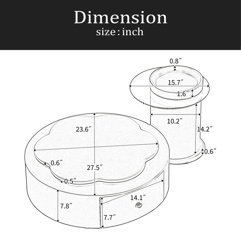 Ensemble de 2 tables basses Modern Modern