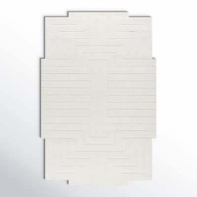 Loretto Hand Loomed Wool White Rug