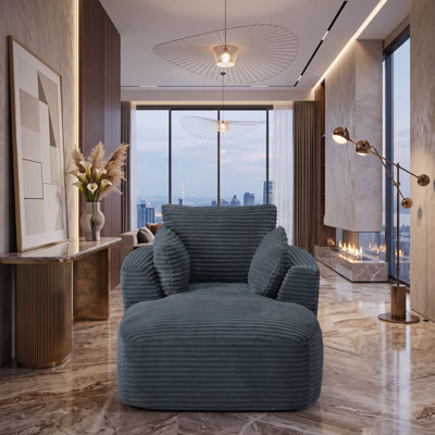 Méridienne moderne en velours côtelé