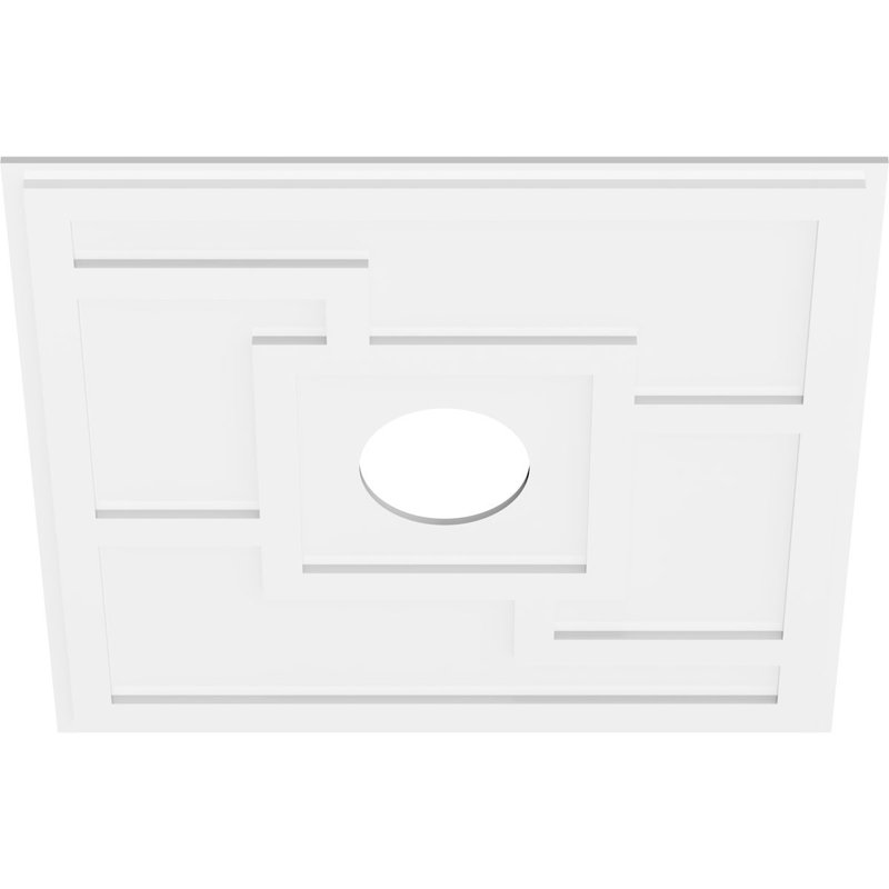 Médaillon de plafond contemporain en PVC de qualité architecturale 34 po x P 7 po x P 11 3/4 po x P 1 po