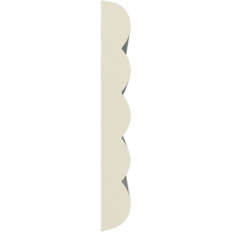 Gray Polyurethane Fluted Panel Moulding Sample, 12" x 3"
