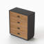 Commode 31,49 pouces avec 4 tiroirs et commode en bois d'ingénierie avec cadre noir