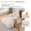 Méridienne convertible en velours côtelé de luxe avec 4 coussins, canapé-lit ultra-doux sans assemblage, méridienne à installation instantanée pour salon, appartement et petits espaces