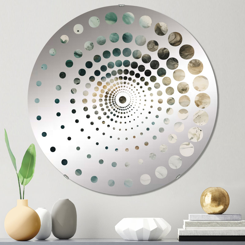 Jamaal - Miroir mural spiralé, 31,4 po x 31,4 po
