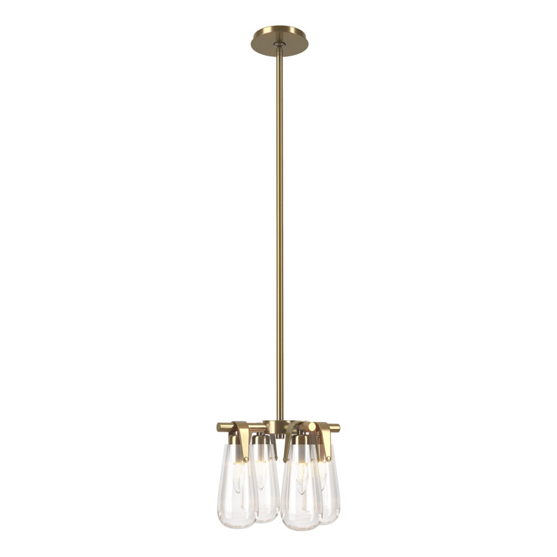 Eos 4 - Light Unique Classic Chandelier, Modern Brass