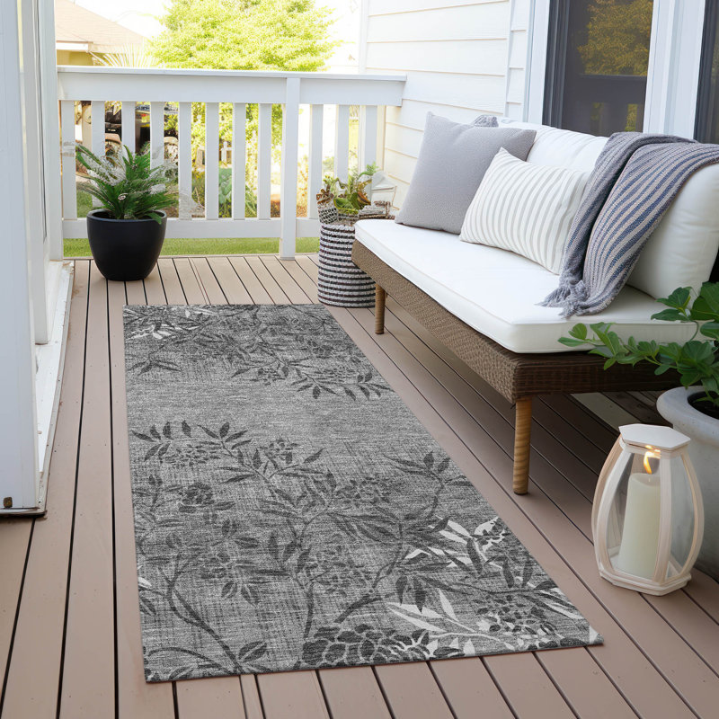 Prinston Floral Indoor / Outdoor Rug, Runner 2'3" x 7'6"