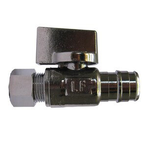 1/2 po PEX x 3/8 po DO droit quart d'arrêt 1/4 de tour QT
