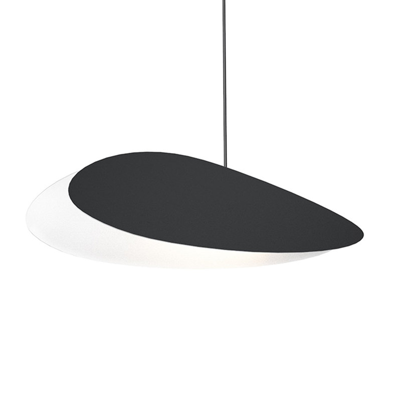 Papillons™ 1 - Light LED Pendant, Satin Black, 6.75" H x 12.5" W x 5.25" D