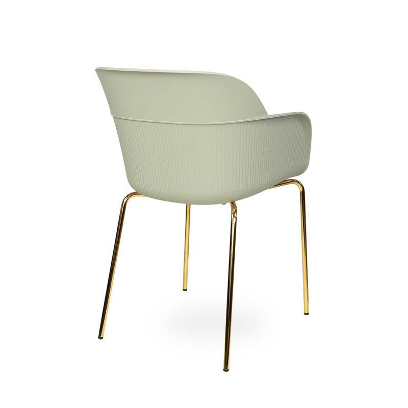 Liara 45cm H Armchair, Beige, Gold