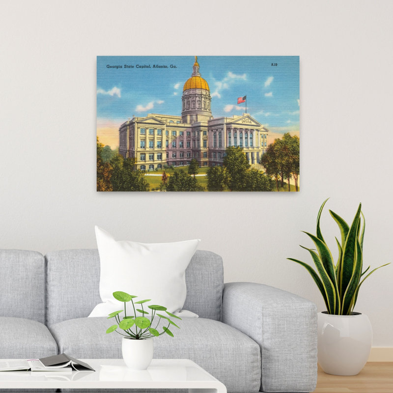 Georgia State Capitol, art architectural rétro d'Atlanta, H 36 po x l 24 po