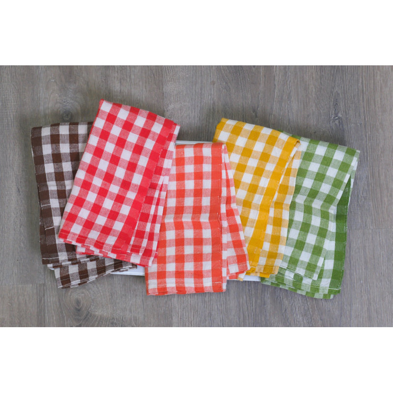 Alessandro Linen Square Napkins, Clementine