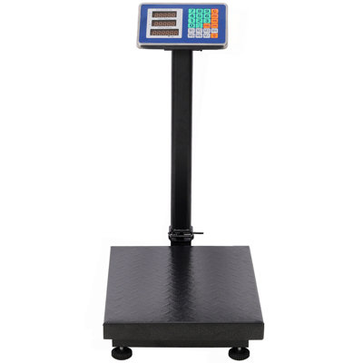660Lbs Weight Computing Digital Scale Floor Platform Scale,0.1 Lbs Accuracy Computing Floor Scale With LB/KG, Tare, Price Calculator, Black Color