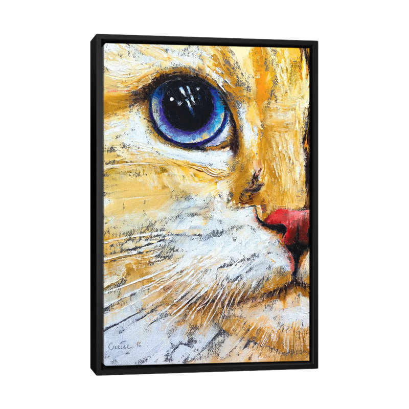 «ragamuffin', reproduction d’art sur toile, H 26 po x l 18 po x P 1,5 po, Toile avec cadre noir, Pas de tapis