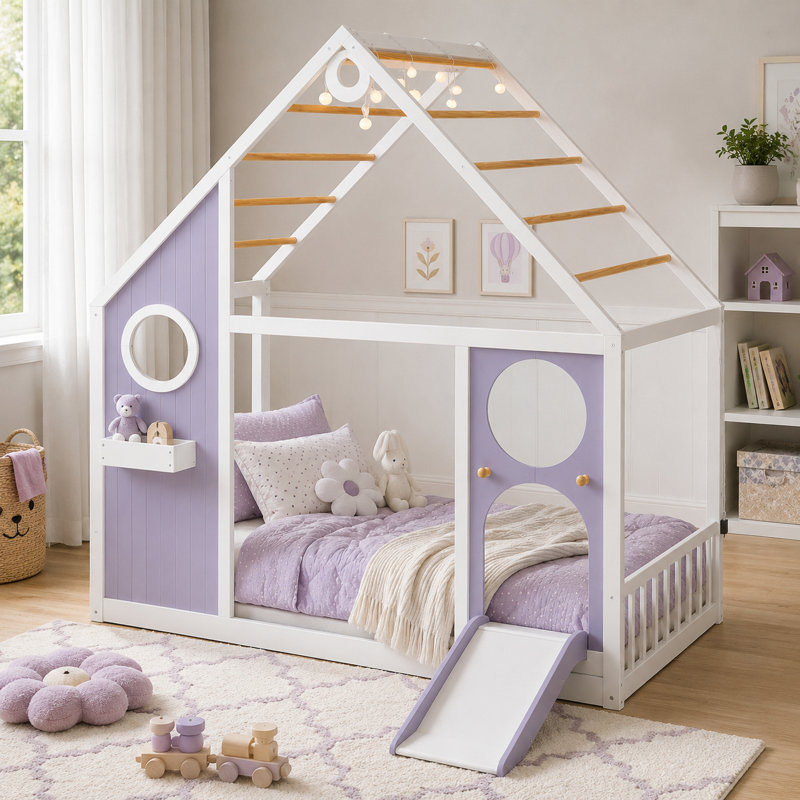Lit d'appoint Leonide, Mauve