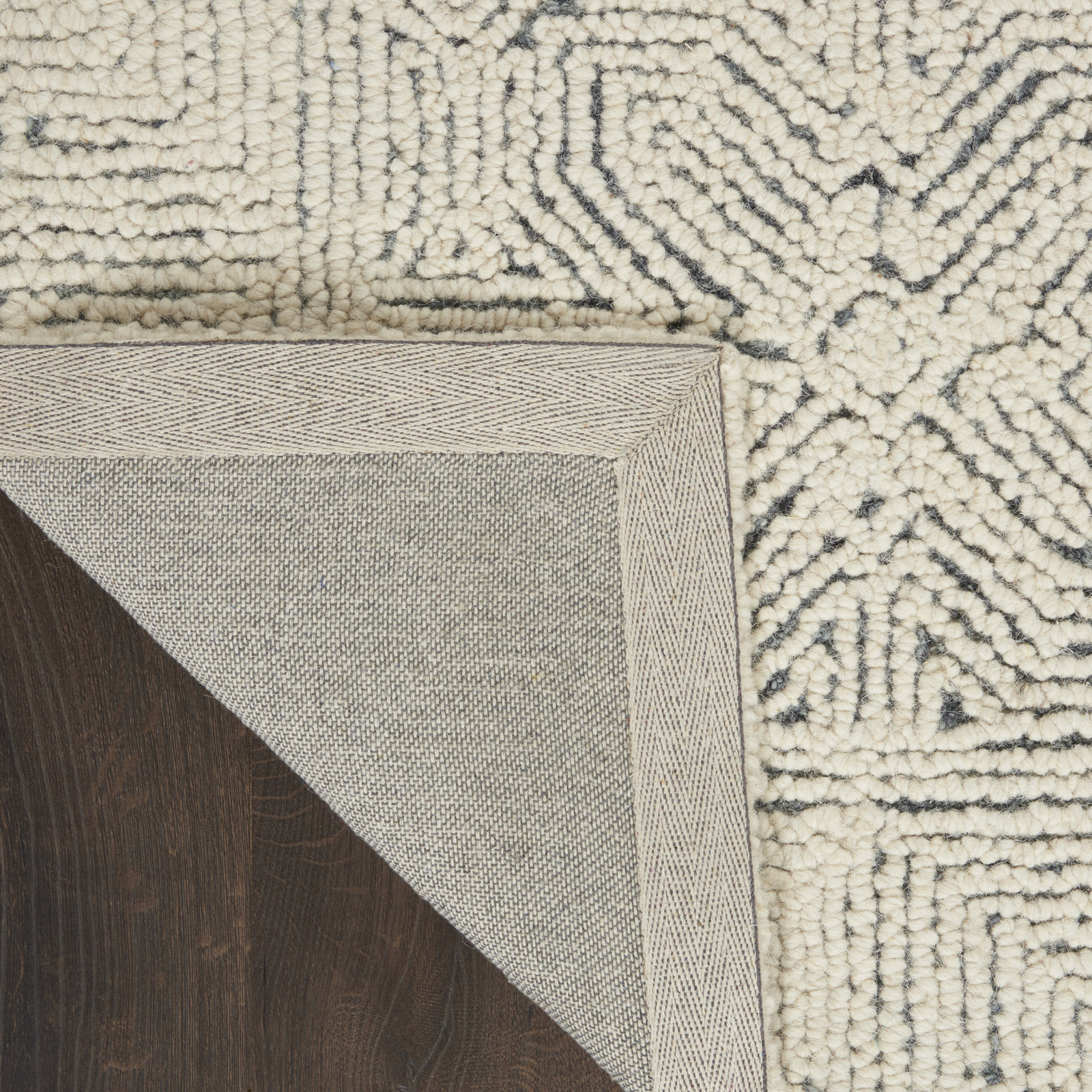 Joseph Navy Blue Hand-Tufted Wool Rug, Runner 2'3" x 7'6"