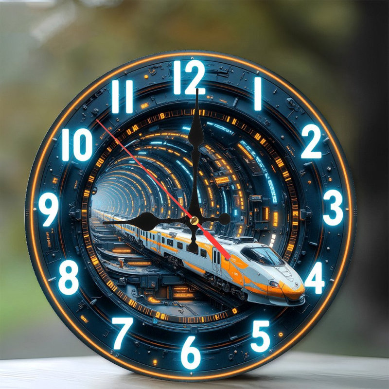 Horloge Sci Fi Train Tunnel