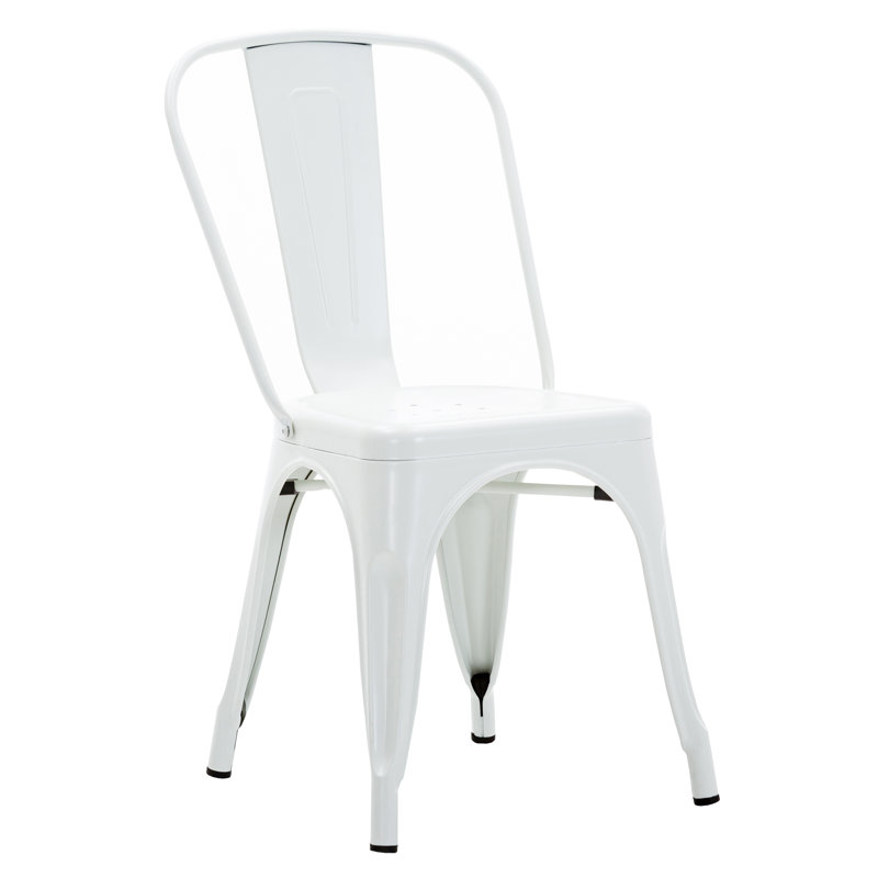 Chaise de patio empilable Wynn, Blanc