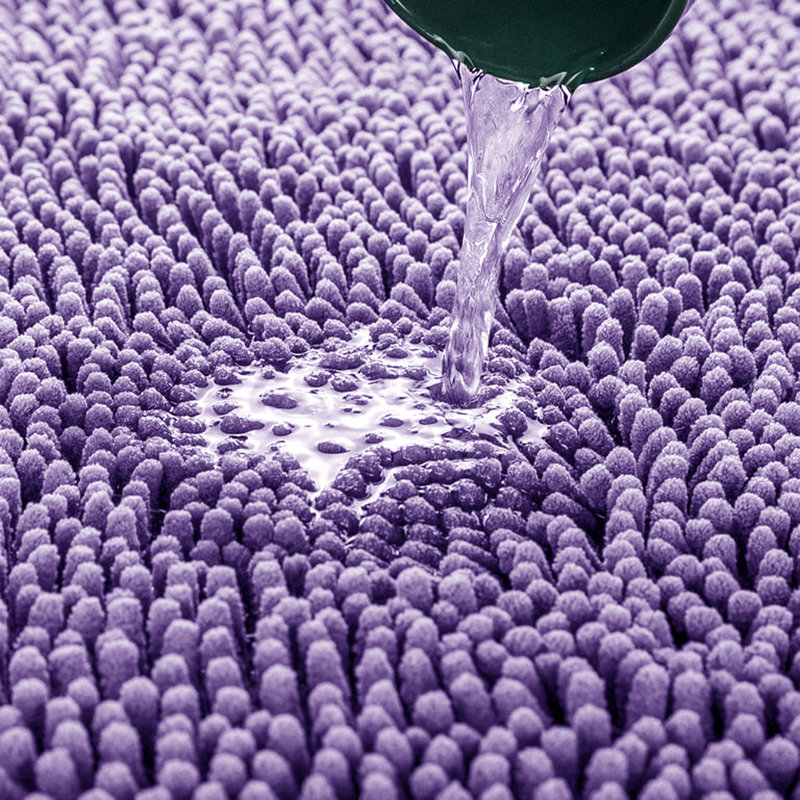 Aspire Homeware Ultra-Soft Chenille Bathroom Rug Mat with Non-Slip Backing, Lilac, Reactangle (40cm W x 60cm L)