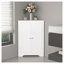 Armoire de coin blanche avec 2 portes et tablette réglable pour salle de bain ou salon