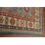 Tapis oriental géométrique bleu Kazak 9