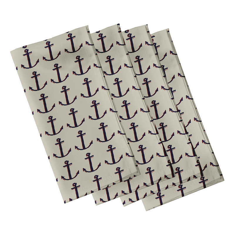 Ensemble de serviettes 4 pièces Balmore, L 18 po x L 18 po, bleu