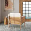 Fauteuil Boucle avec accoudoirs en rotin