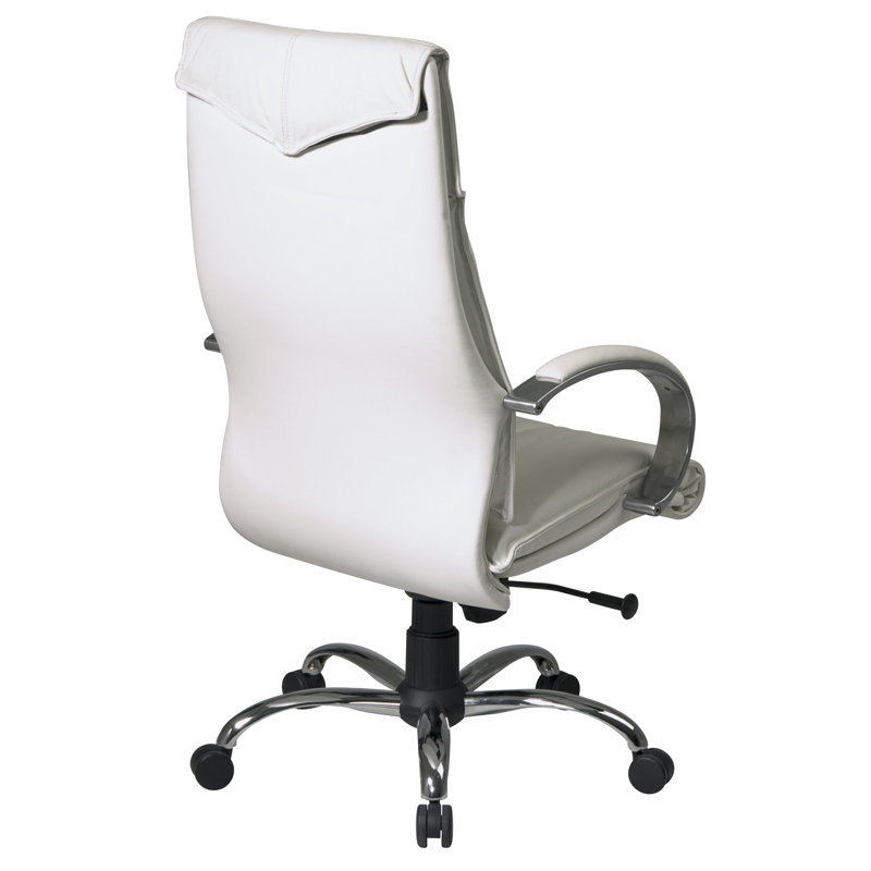 Fauteuil de direction Pro-Line II Series, Cuir de grain supérieur blanc