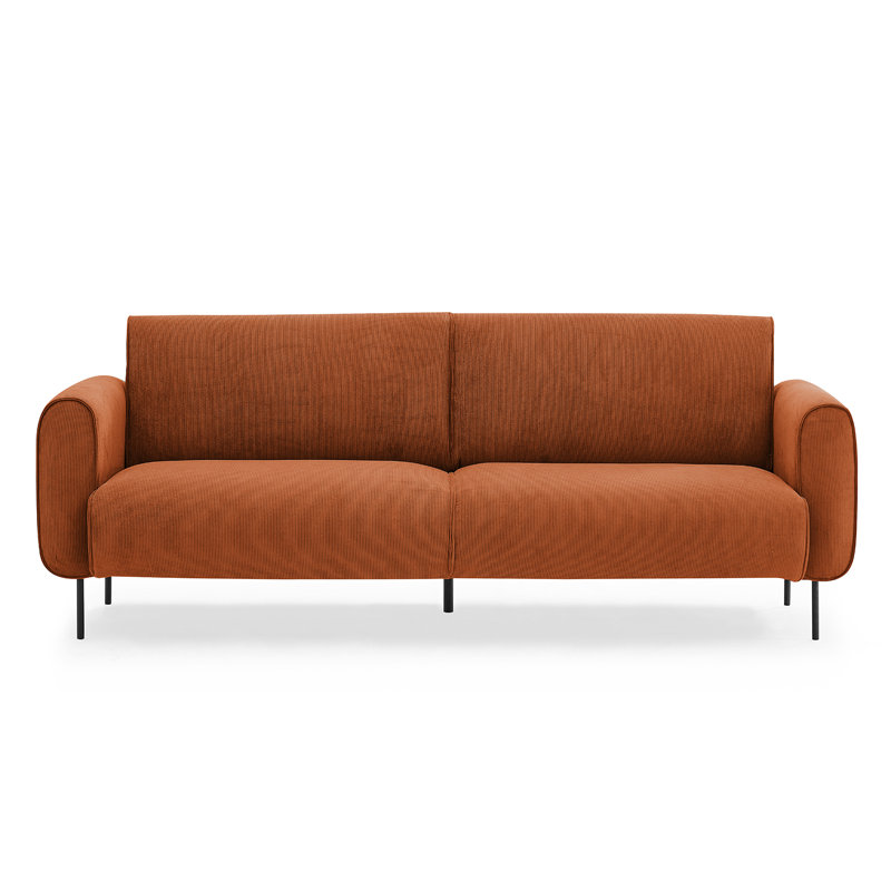 213.2Cm Round Arms Sofa, Curry