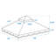 Auvent de remplacement pour abri de jardin pour l'extérieur, protégé contre les rayons UV et les intempéries-110969004