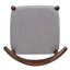 Ensemble de 2 chaises d'appoint Syma, dossier courbé ouvert, bois brun foncé