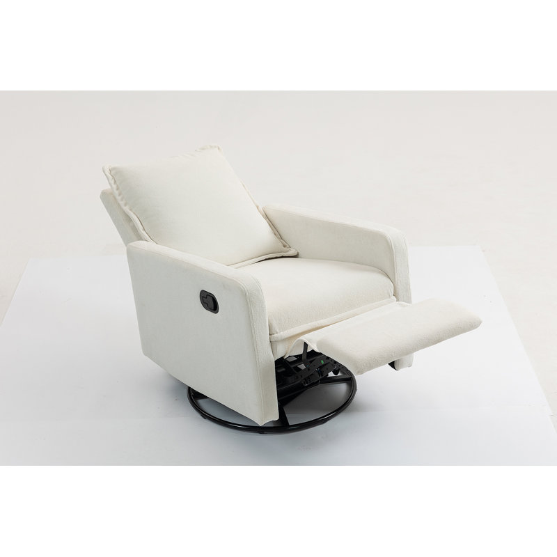 Fauteuil court en peluche, Blanc