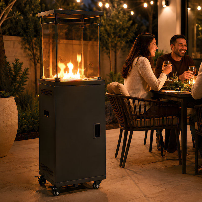 Chauffage de terrasse extérieur au propane de 38 000 BTU avec roues