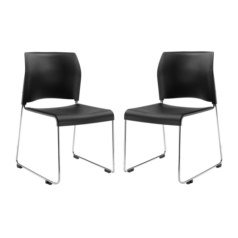 Chaise empilable sans accoudoirs, Noir