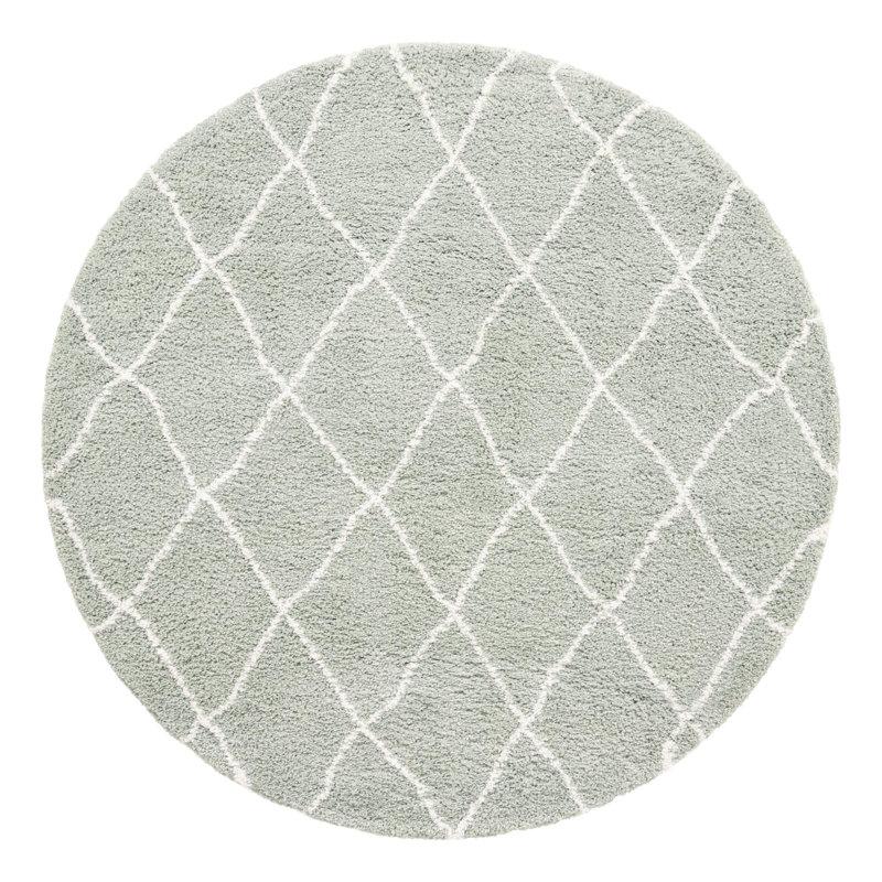 Graecie Performance Geometric Indoor Rug, Round 7'10"
